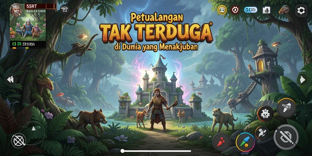Tampilan gameplay seru dalam 55RT dengan tantangan yang mendebarkan.