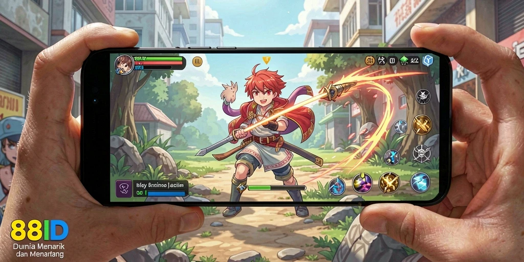 Tampilan menarik dari gameplay 88ID dengan karakter Anime ikonik.
