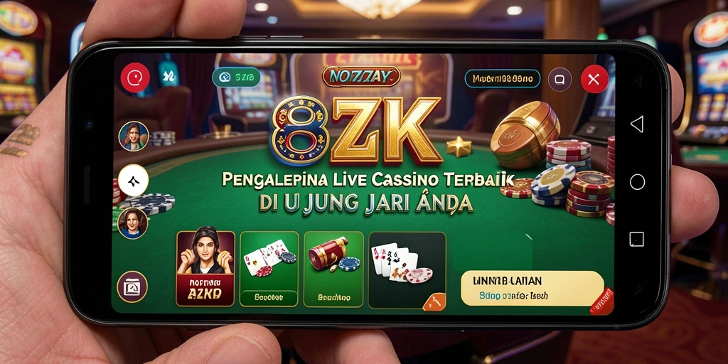 Gameplay menarik dari aplikasi Live Casino 8ZK dengan dealer langsung.