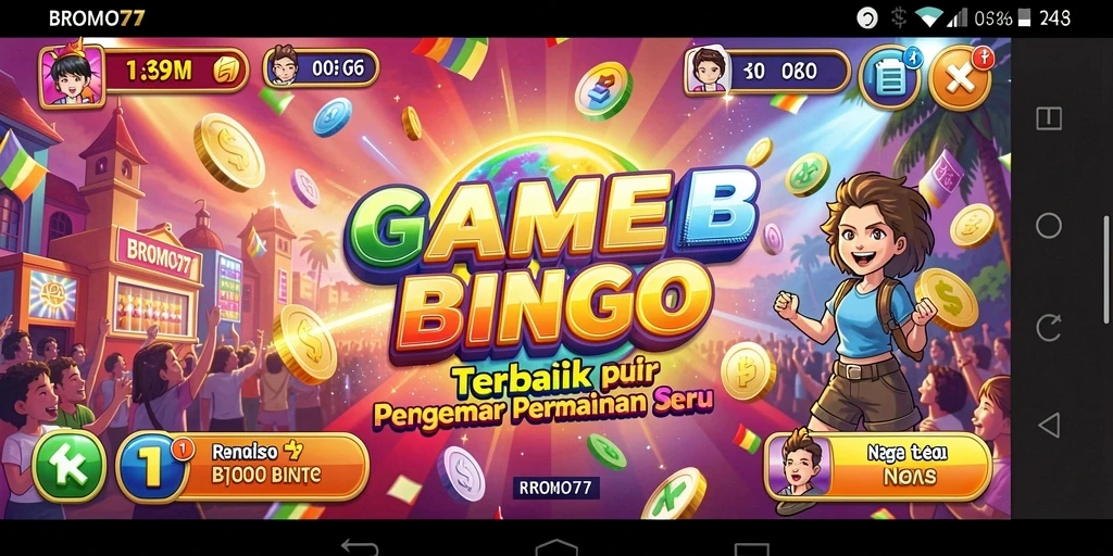 Tampilan menarik gameplay Bingo di BROMO77.