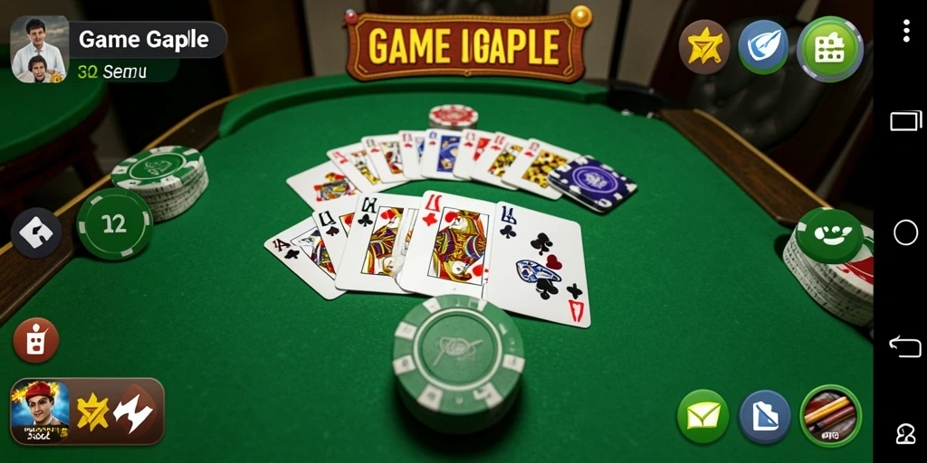 Screenshot F32 menampilkan aksi seru permainan Gaple.