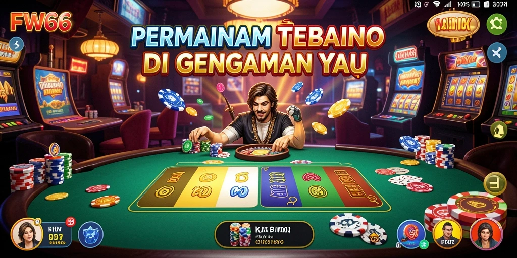 Tampilan gameplay FW66 yang menonjolkan suasana kasino yang hidup.