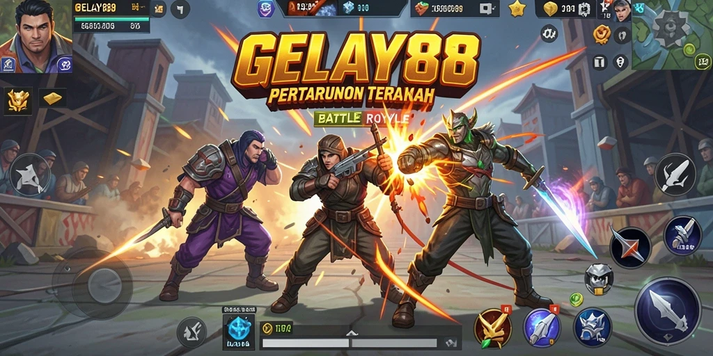 Tampilkan gameplay mendebarkan di arena Battle Royale GELAY88.