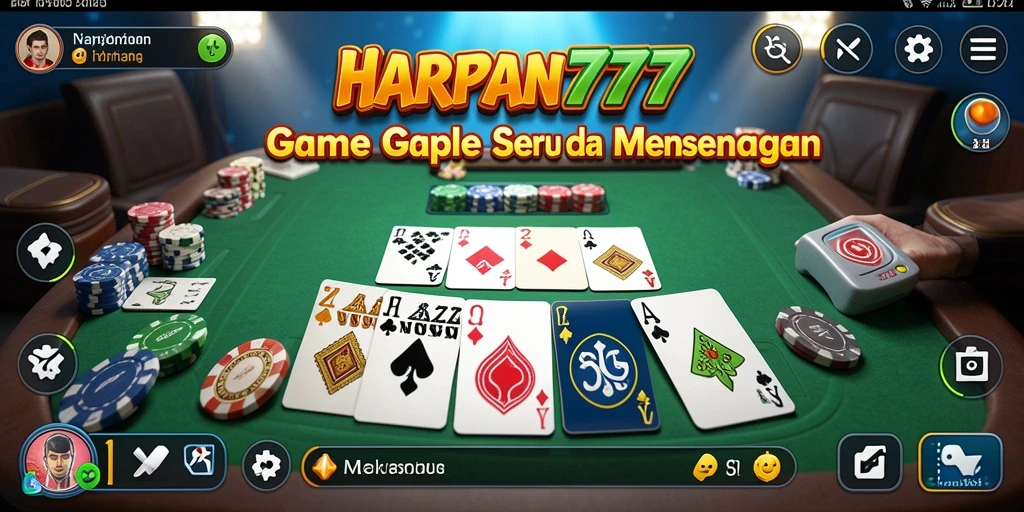 Tampilan gameplay seru dari HARAPAN777 dengan suasana Gaple yang akrab.