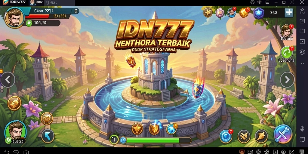 Screenshot utama IDN777 menampilkan aksi seru dalam gameplay Tower Defense.