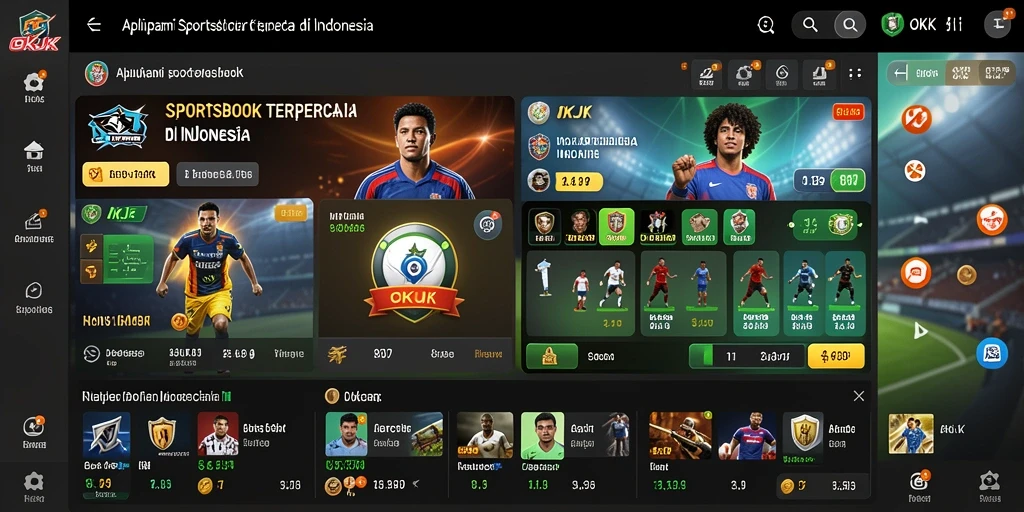 Screenshot utama OKJK menampilkan taruhan olahraga yang mengasyikkan.