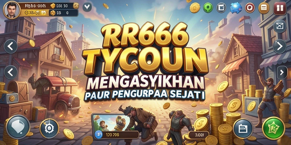 Screenshot gameplay RR666 menunjukkan aksi seru dalam mengelola bisnis Tycoon.
