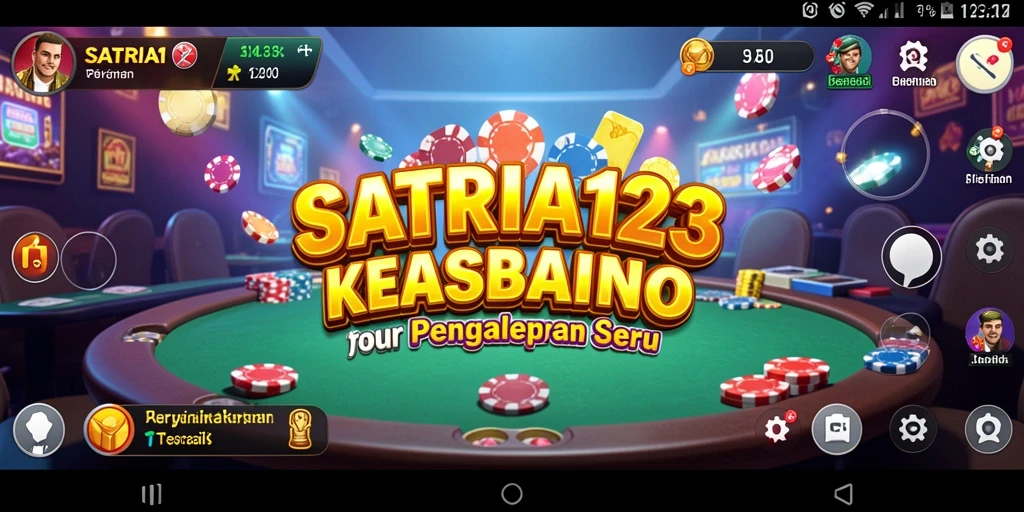 Tangkapan layar utama SATRIA123 menampilkan suasana permainan Kasino yang mengasyikkan.