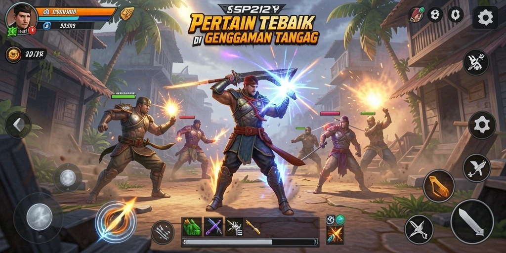 Kualitas grafik tinggi SP212 menampilkan pertarungan yang mendebarkan.