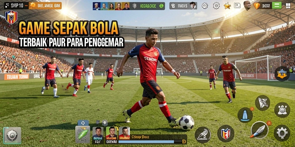 Gameplay menarik dari SVIP10 dengan aksi sepak bola yang mendebarkan.