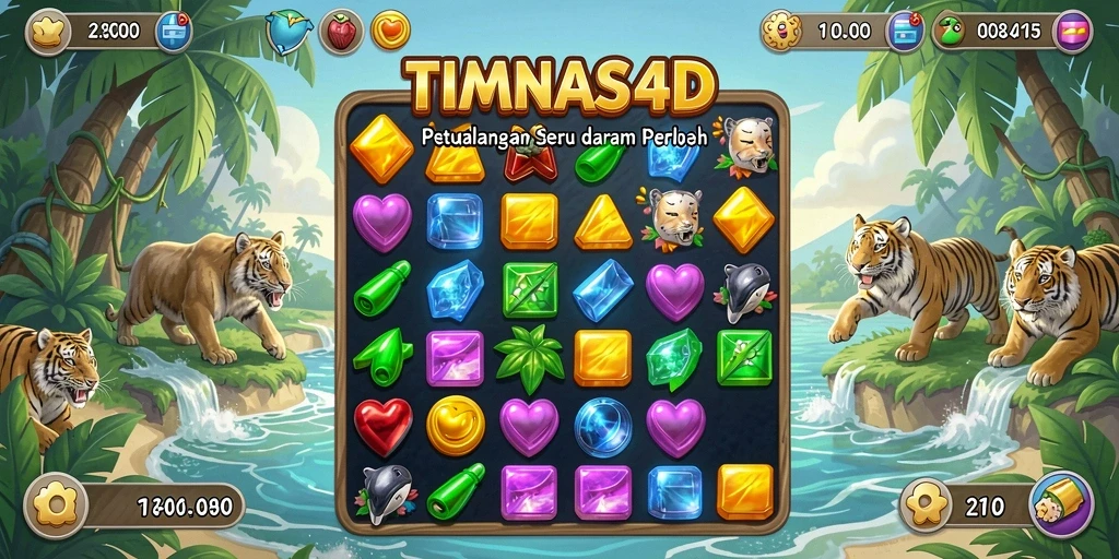 Tampilan gameplay seru TIMNAS4D dalam kategori Match-3.