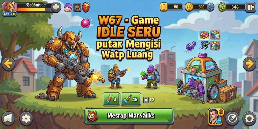 Tampilan gameplay menarik dalam W67 yang menampilkan elemen Idle.