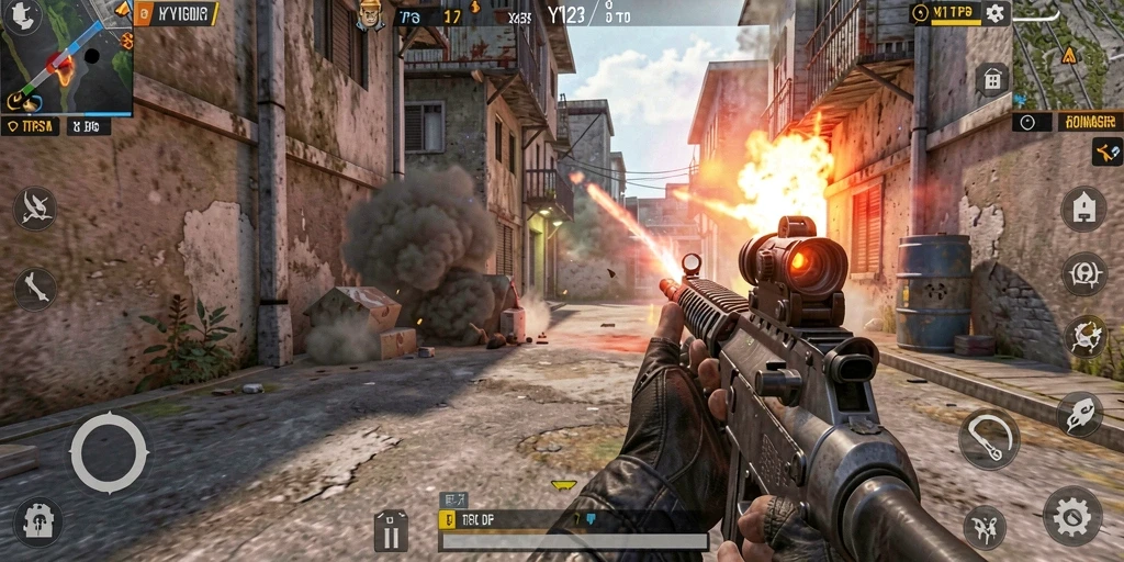 Tampilan gameplay YY123 yang dinamis dan seru.