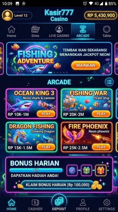 Antarmuka pengguna kasir777 yang memudahkan navigasi dan akses cepat.